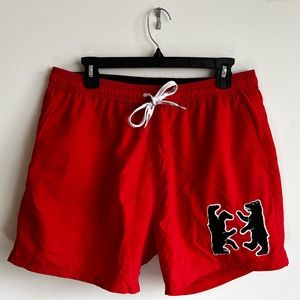 Hugo Boss XL red swim trunks